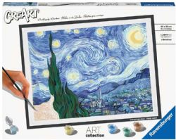 PEINTURE À NUMÉROS CREART RAVENSBURGER - LA NUIT ÉTOILÉE DE VAN GOGH - 12